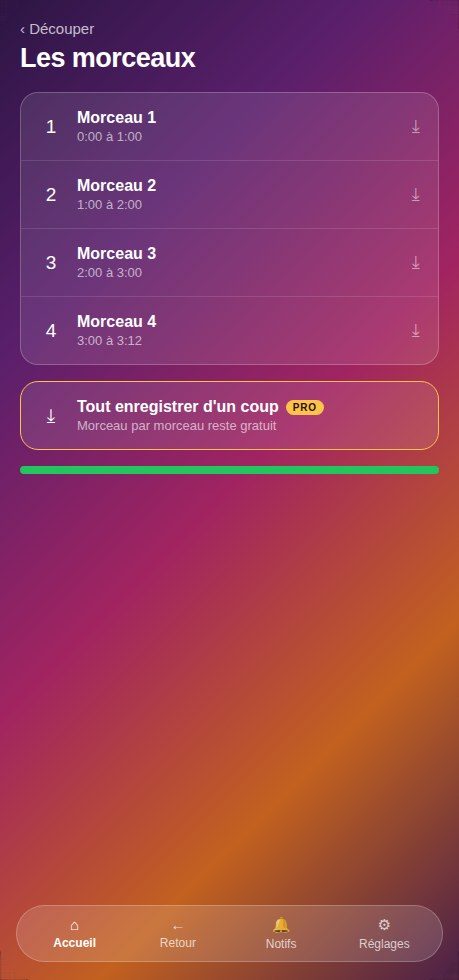 Couper en morceaux