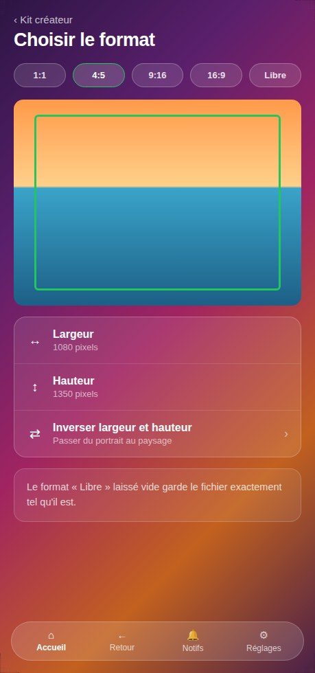 Choisir le format