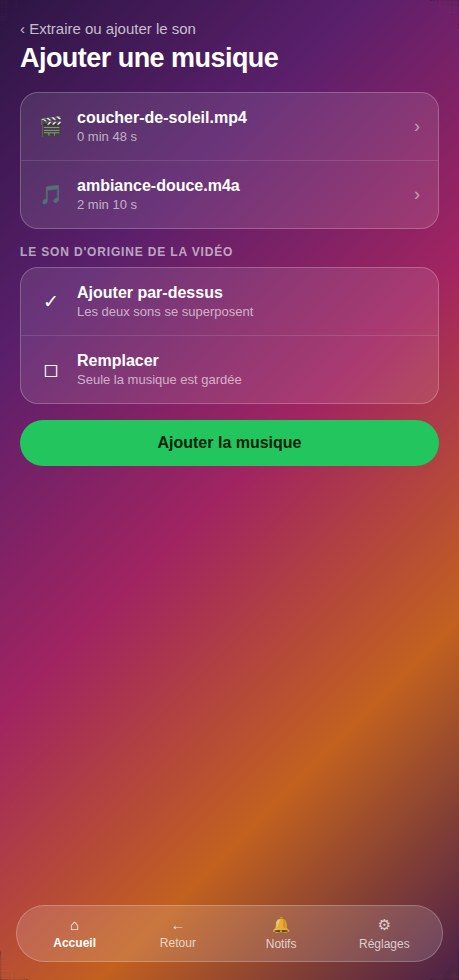 Ajout d'une musique sur une vidéo