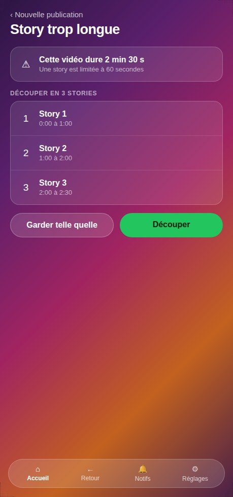 Gérer une story trop longue
